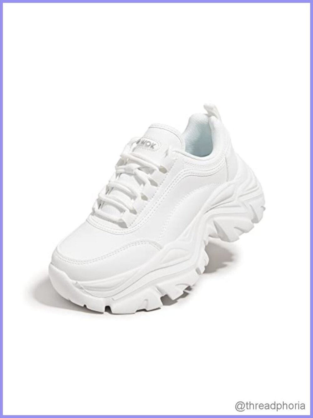 Chunky Platform Sneakers Women Leather Casual Dad Shoes Comfortable Wedge